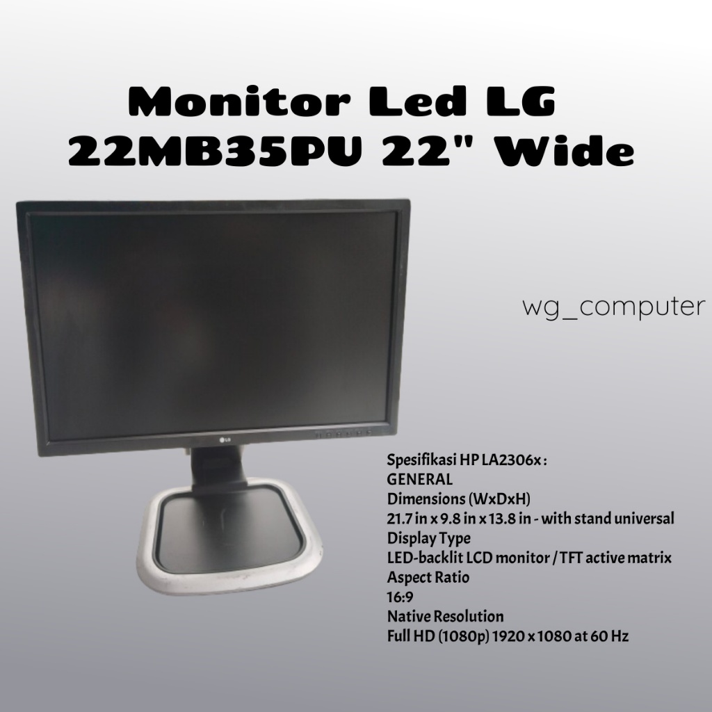 MONITOR LED LG 22MB35PU 22"INCH