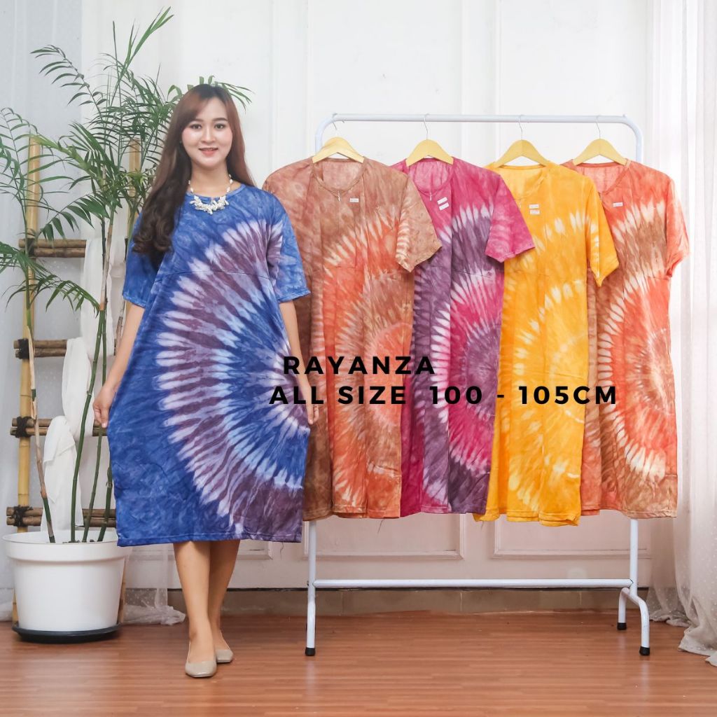 PAKET USAHA 5pcs Daster KAOS Batik Print Lengan Pendek Motif Abstrak Murah