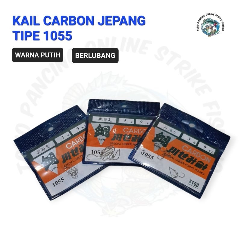 KAIL PANCING CARBON JEPANG 1055 WARNA PUTIH BERLUBANG