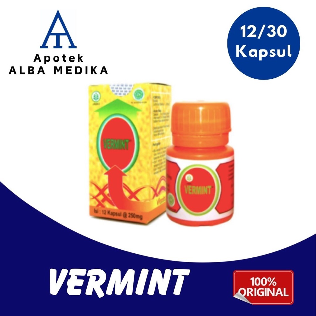 Vermint Kapsul / Obat Cacing Obat Tipes Original
