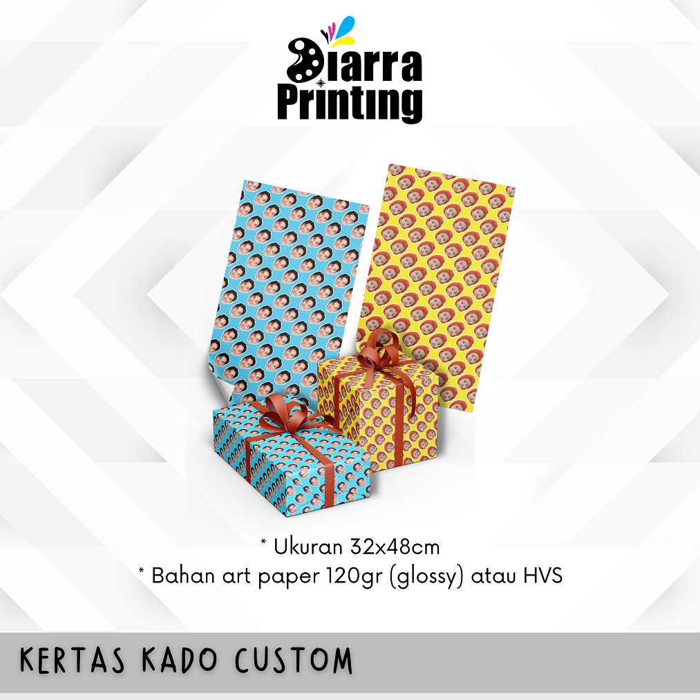 

Kertas Kado Custom Muka Wajah - Wrapping Paper Custom