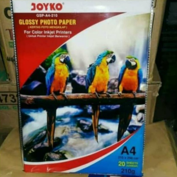 

COD KERTAS FOTO 21 GRAM GLOSY PAPER JOYKO 21 A4 2 LEMBAR COVER MERAH Berkualitas