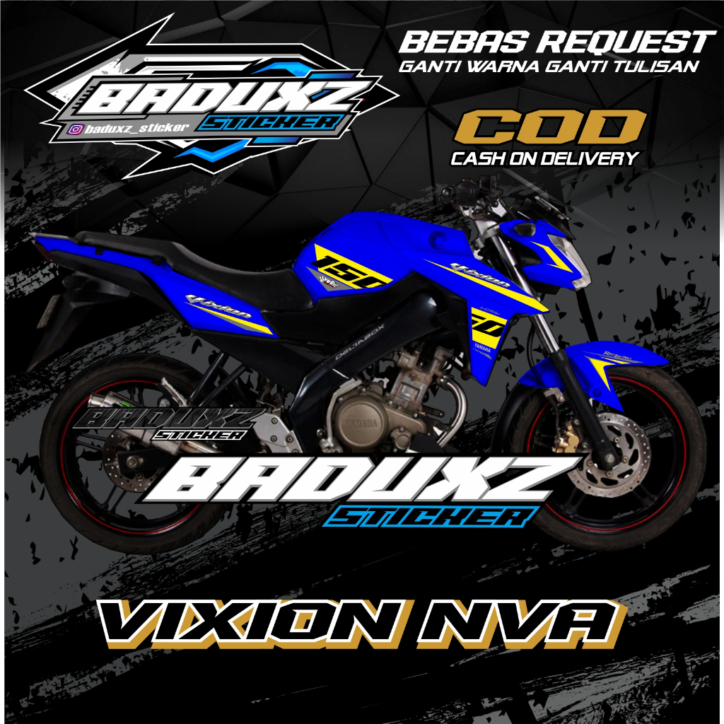 STRIPING VIXION NVA VIXION NEW STRIPING MOTOR CUSTOM VARIASI TERBARU NVA MURAH BERKUALITAS NVA MOVIS