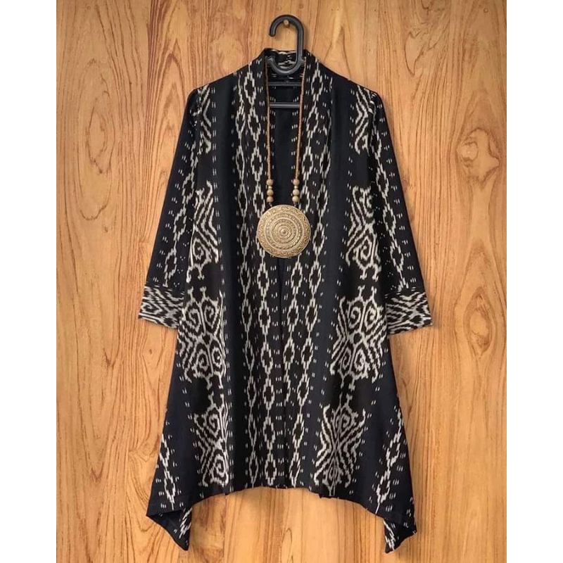Long outer tenun ikat