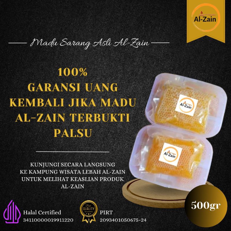 

Madu Sarang Al-Zain Asli 100% Murni Tanpa Campuran Uk. 500g