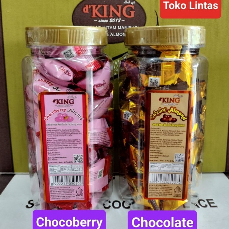 

Cokelat Kacang Almond Bonibol DKing Per Toples Bag 4 PC