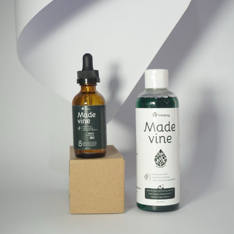 MADEVINE Paket Rambut Rontok, Rusak, Penyubur Rambut Untuk Pria Dan Wanita - Oil dan Shampo