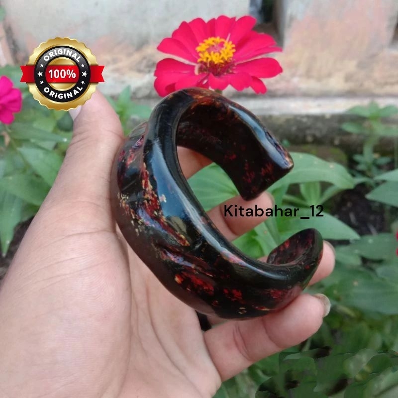 GELANG AKAR BAHAR MERAH MODEL C JUMBO ORIGINAL 100%