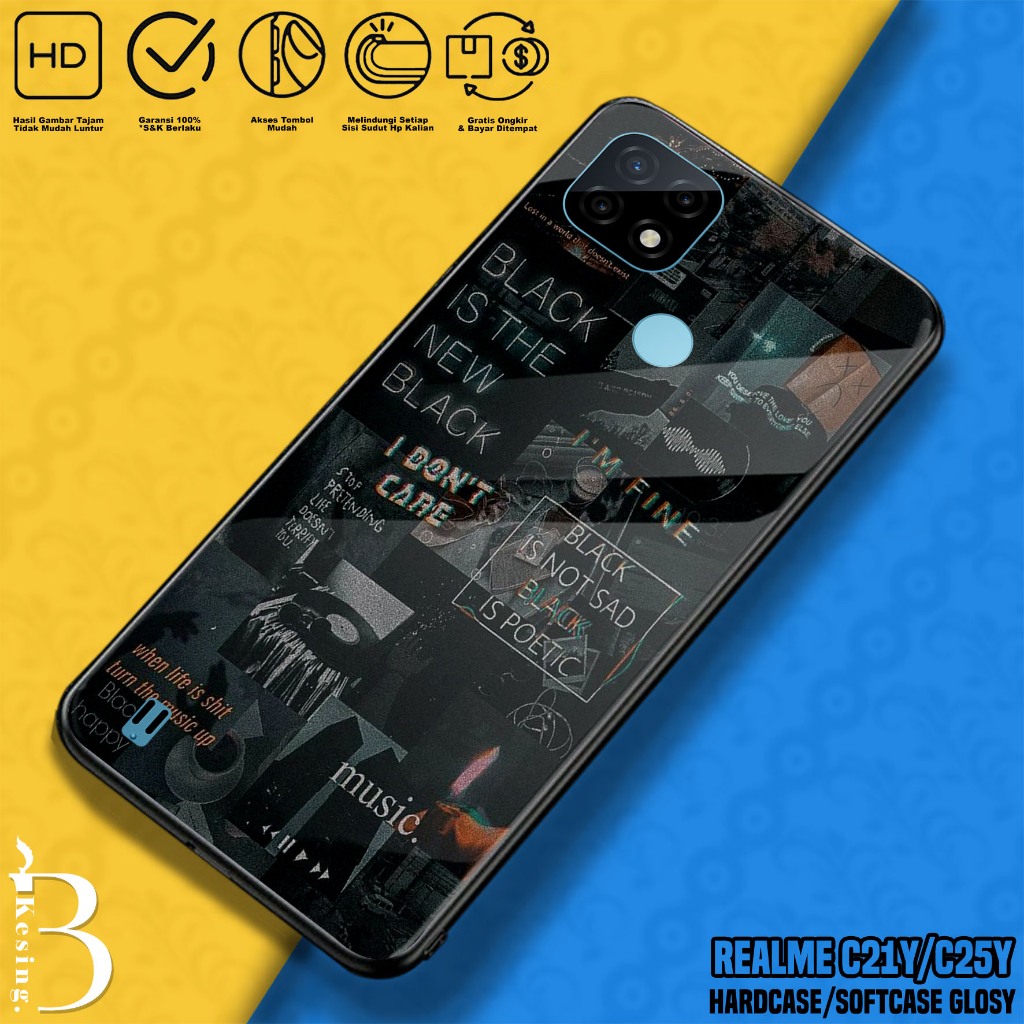 Case Realme C21Y / Realme C25Y - Casing Hp Realme C25Y / Realme C21Y Motif AESTH - Silikon Hp Realme