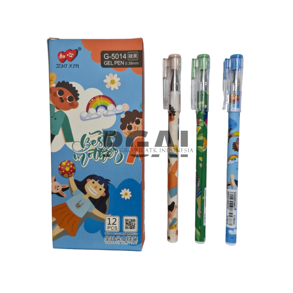 

BOLPOIN BULPEN PULPEN GEL PEN ZHI XIN G-5014 0.38 MM BEST MOTHER 1 PACK ISI 12 PCS STATIONERY