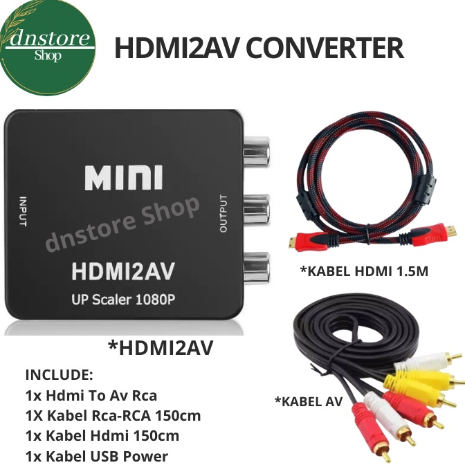 Tidak Diragukan HDMI TO AVRCA  KABEL HDMI 15M  KABEL RCA 3 RCA  3 RCA 15M  LAPTOP KE TV TABUNG