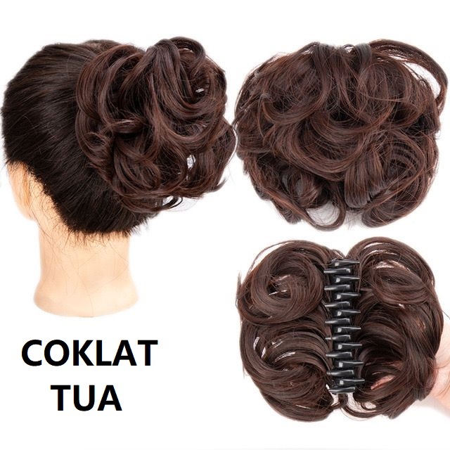 Sanggul Jepit Rambut Palsu Konde Rambut Palsu Cepol Jedai Rambut Palsu