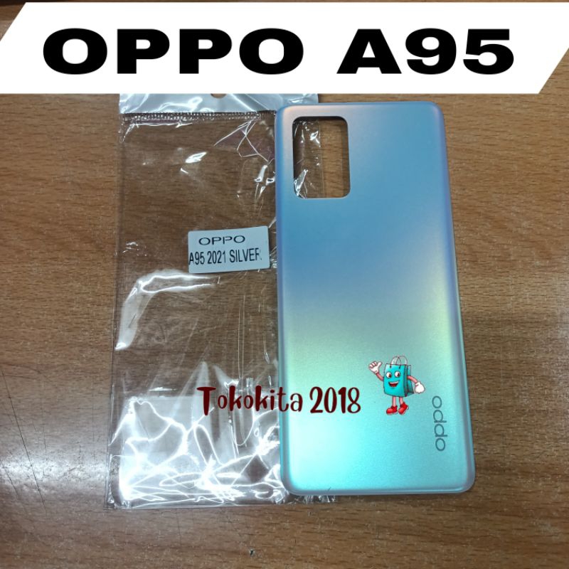 BACKCOVER / TUTUP BELAKANG OPPO A95 2021 SILVER