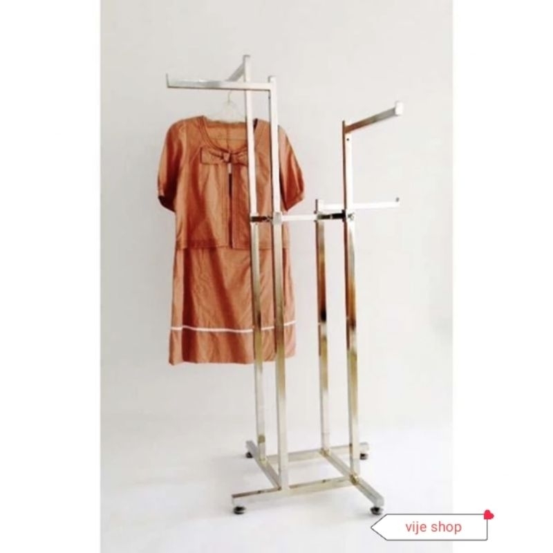 Gawang besi pajangan baju full kotak cabang