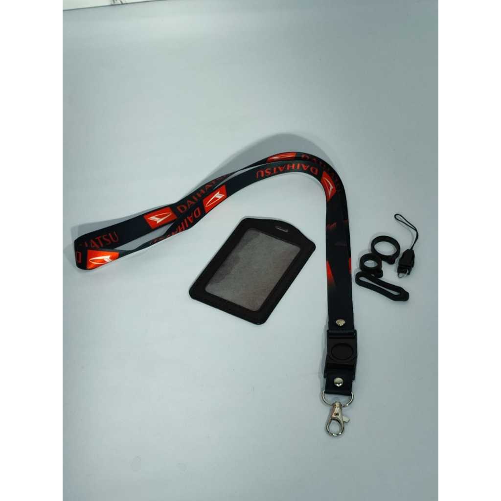 

Lanyard Premium Daihatsu " FREE " Case Gantungan Karet Oring Cantolan / Lanyard ID Card Custom Pandawatali