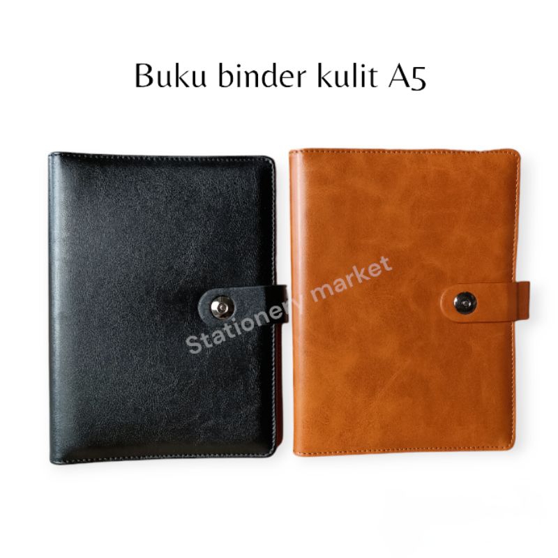 

Agenda binder A5 sampul kulit MS 326 / binder A5 kulit polos magnet / binder loose leaf