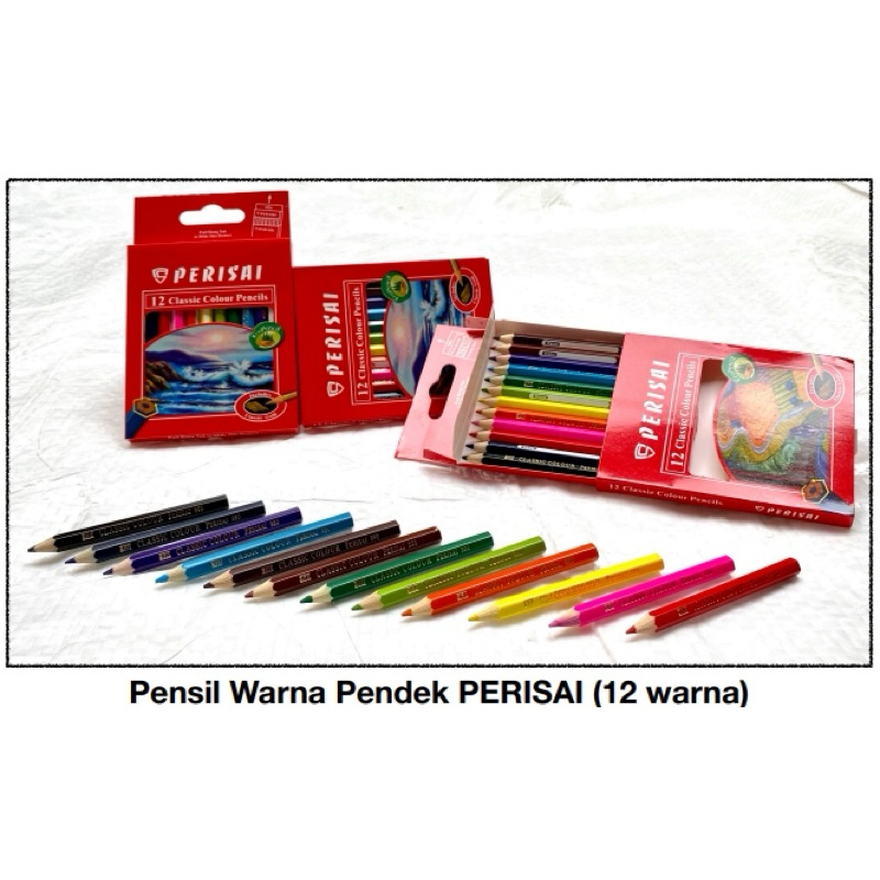 

Pensil Warna Perisai Pendek/Panjang 12Warna