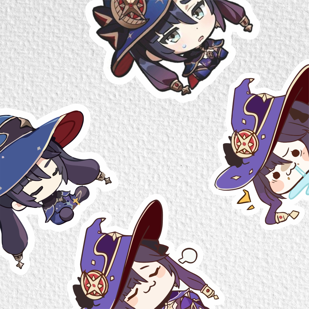 

[ VINYL & CHROMO 7 CM] cetak stiker Game/STIKER MURAH TEMA Ghensin impact [ MONA ]/chibi stiker murah/edisi ghensin impact