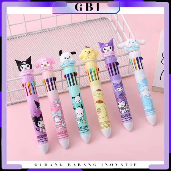 

GBI Bolpen Gel Tinta Donat Animasi 10 Warna Alat Tulis Sekolah Anak Super Imut Pena Mekanik Karakter Kartun Pulpen 10 Warna Lucu 3D DOLL