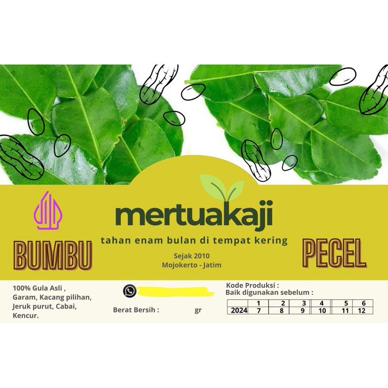 

BUMBU PECEL mertuakaji