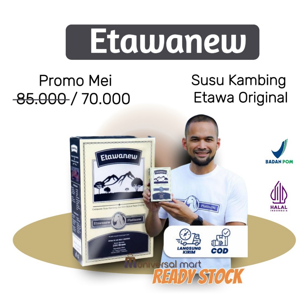 

ETAWANEW Susu Kambing Etawa Kualitas Terbaik Mengatasi dan Mencegah Pengeroposan Tulang dan Sesak Nafas