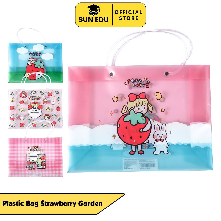 

Plastic Bag Gift Kertas Paper Kantong Bingkisan Strawberry Garden Hadiah Bungkus Kado Anti Air Tas Mini Lucu Aesthetic Tentengan Karakter