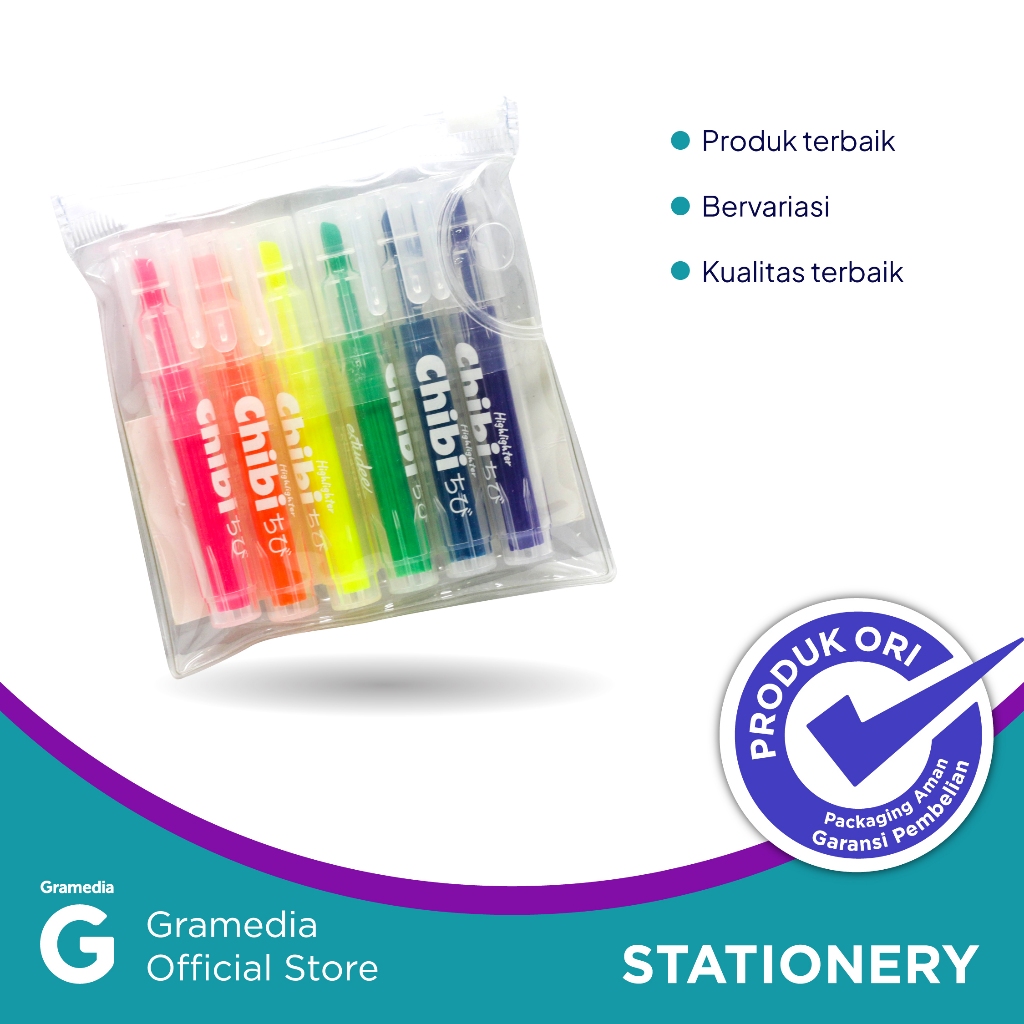 

Gramedia Makassar - Estudee Chibi Highlighter Set/6Color ESH-64101