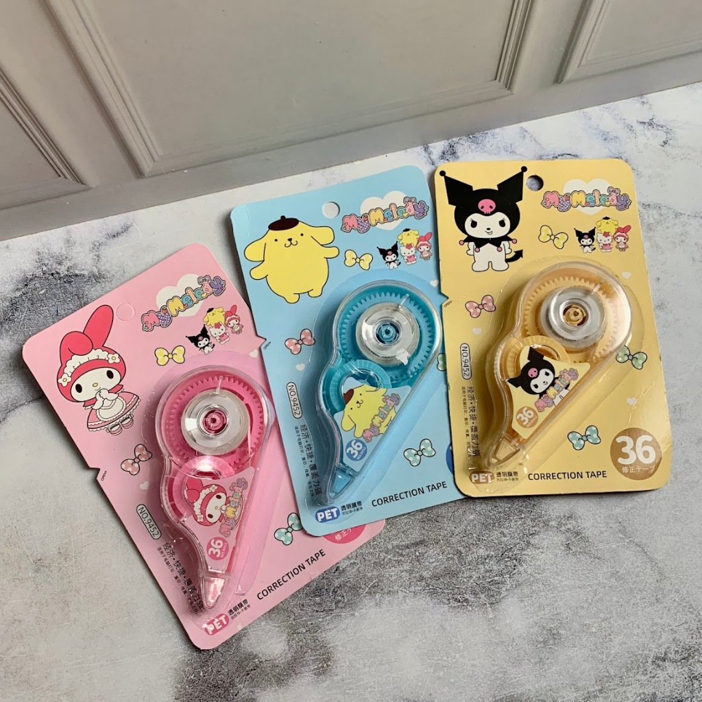 

Correction Tape Alat Tulis Penghapus Tipe X Karakter My Melody Kuromi Pompompurin Hadiah Gift Lucu