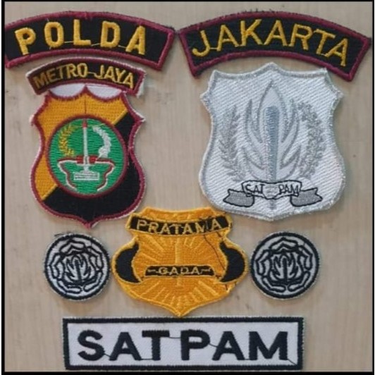 Bordiran Satpam Standar - Bet Satpam - Patch Satpam 1 paket dan nama