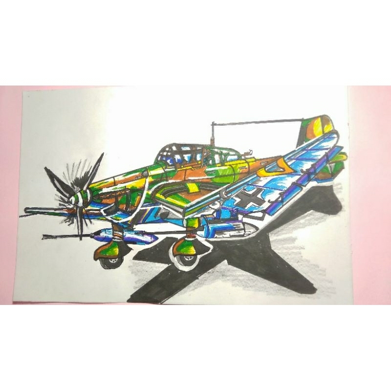 Sketsa Gambar Pesawat Stuka Ju Junkers 87