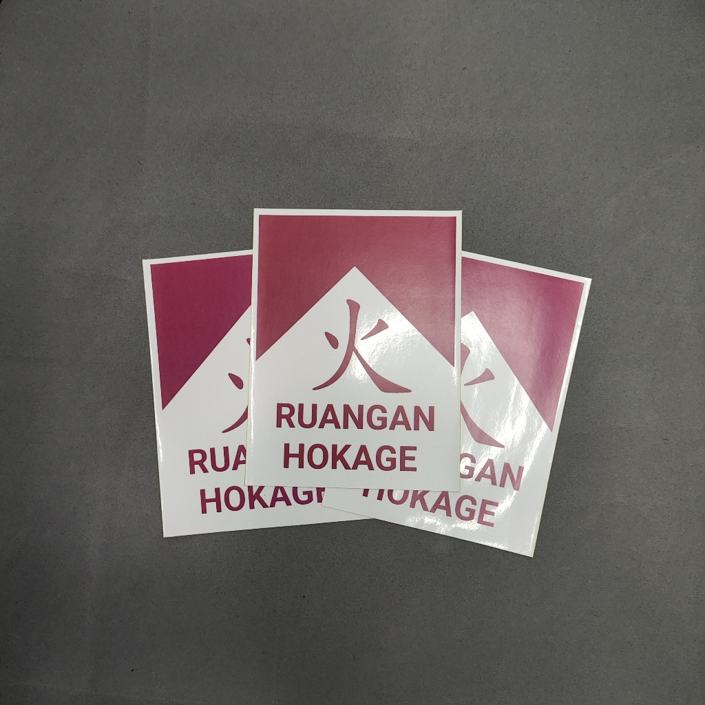 

STIKER TANDA LABEL UNIK RUANGAN HOKAGE