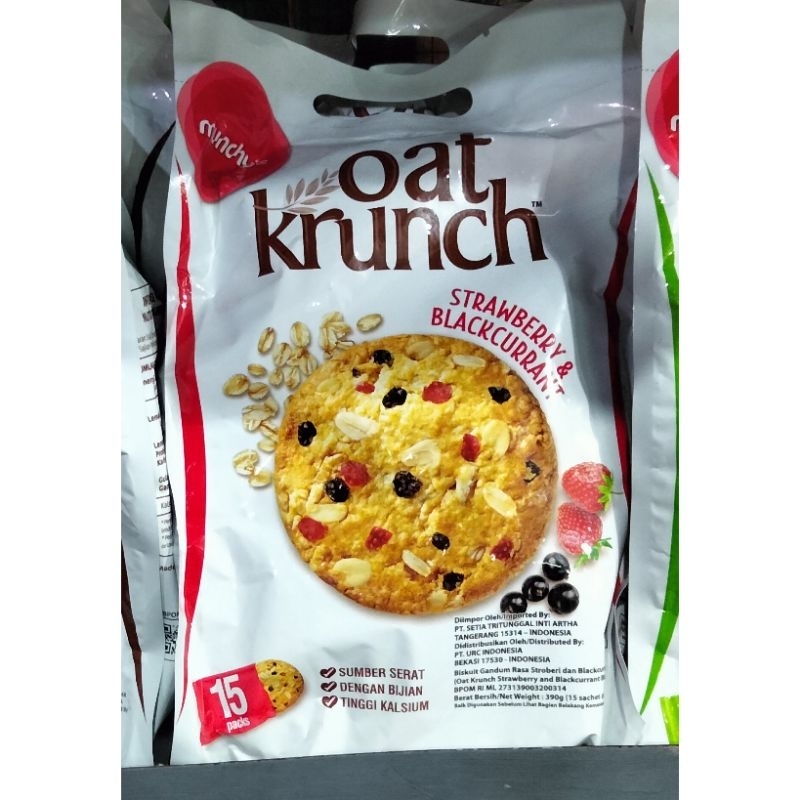 

OAT KRUNCH Strawberry & Blackcurrant / Biscuit Malaysia / Biskuit Import / Crackers Sumber Kalsium dan Tinggi Serat