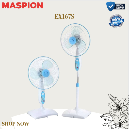 MASPION KIPAS ANGIN EX 167 S STAND FAN KIPAS BERDIRI/EX167S/EX-167S/EX-167 S/EX 167S/ORIGINAL