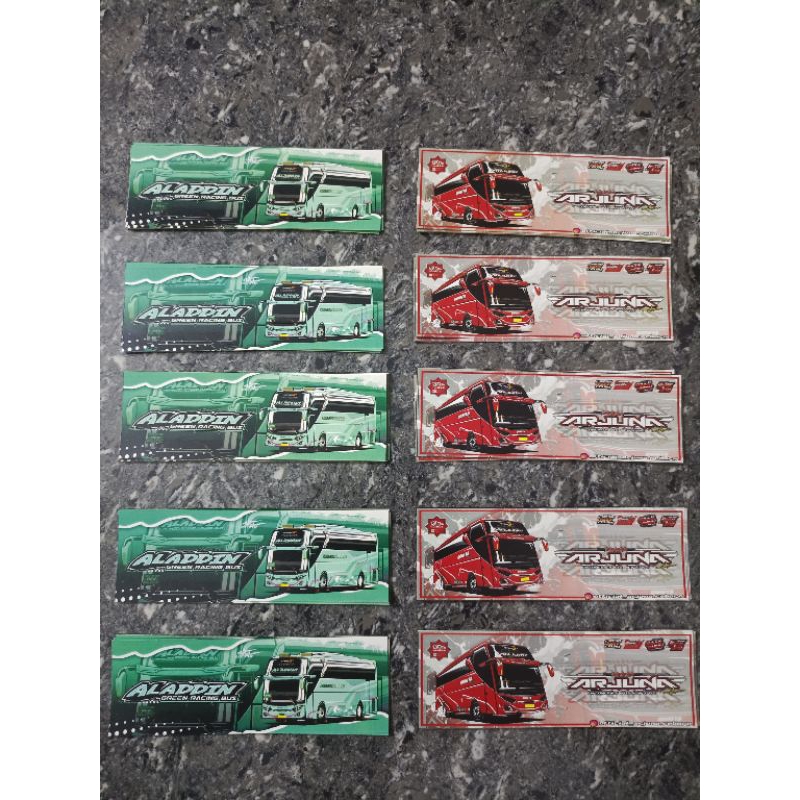 

stiker bus terbaru sanjaya trans aladin isi 36 pcs