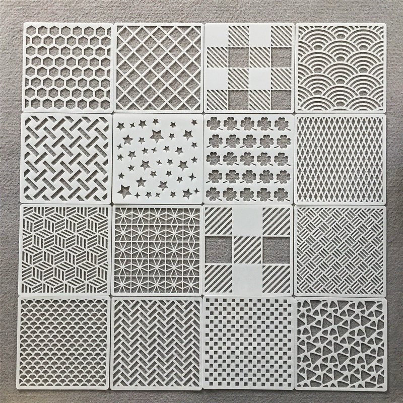 STENCILS CETAKAN KUE MOTIF KUE BOLU GULUNG LAPIS LEGIT CAKE MOTIF UNIK 20X20