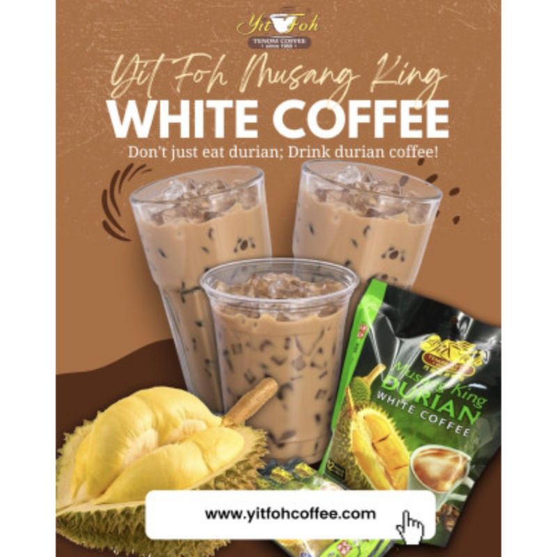 

Tenom Musang King Durian White Coffee 4in1 Ecer Sachet/Satuan