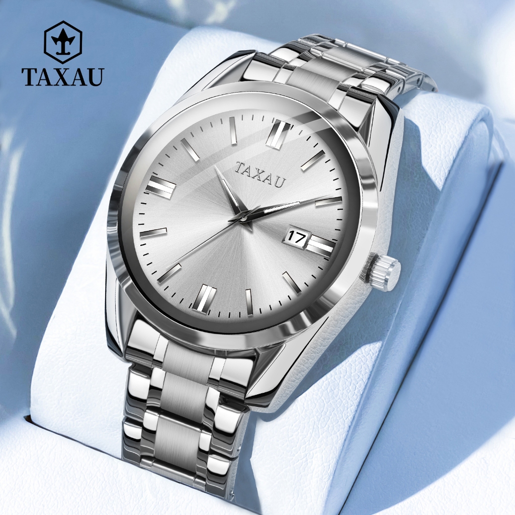 TAXAU Jam Tangan Pria Anti Air Rantai Original Cowok Fashion Stainless Steel Watch Men Model 8470