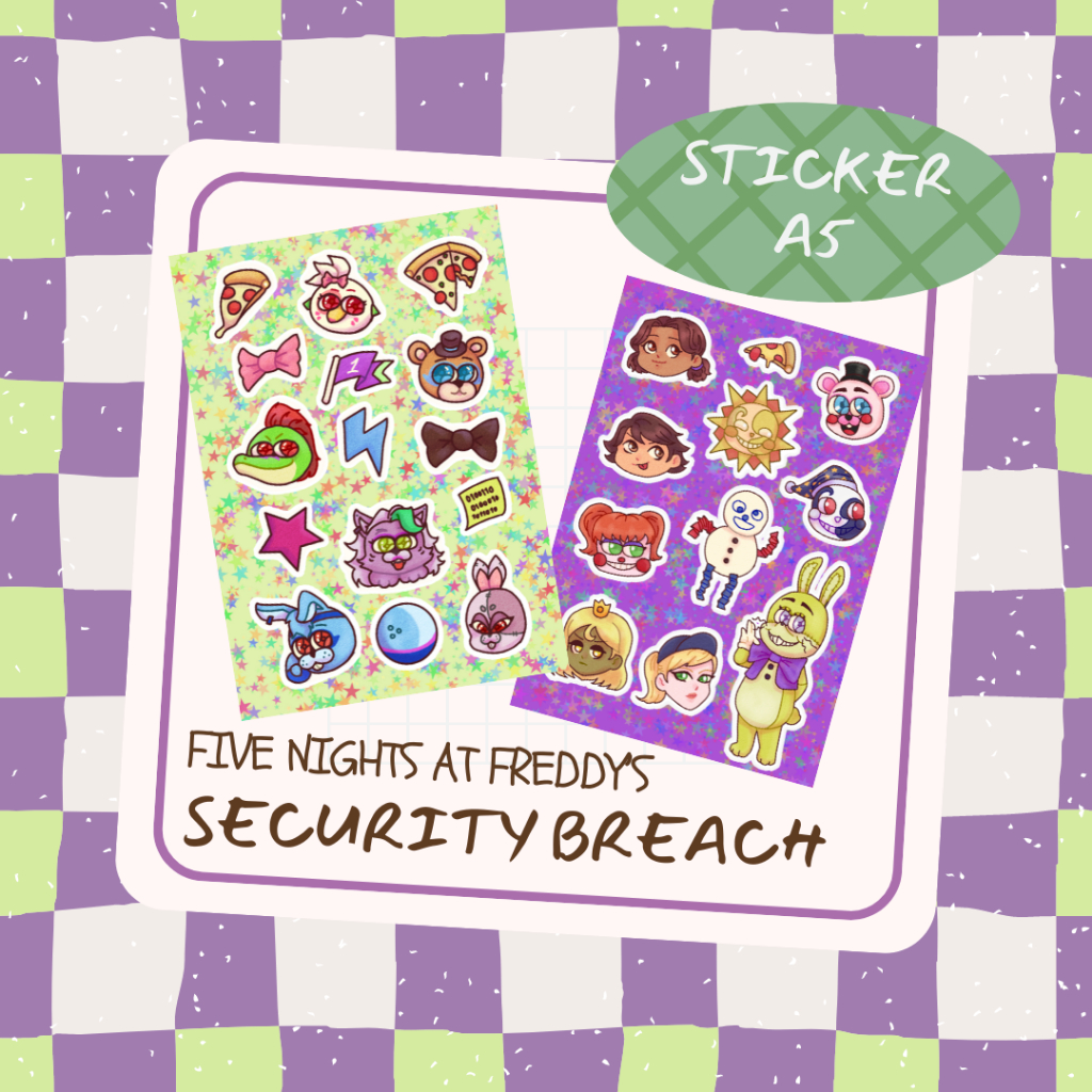 

FNAF Security Breach Cutted Sticker A5