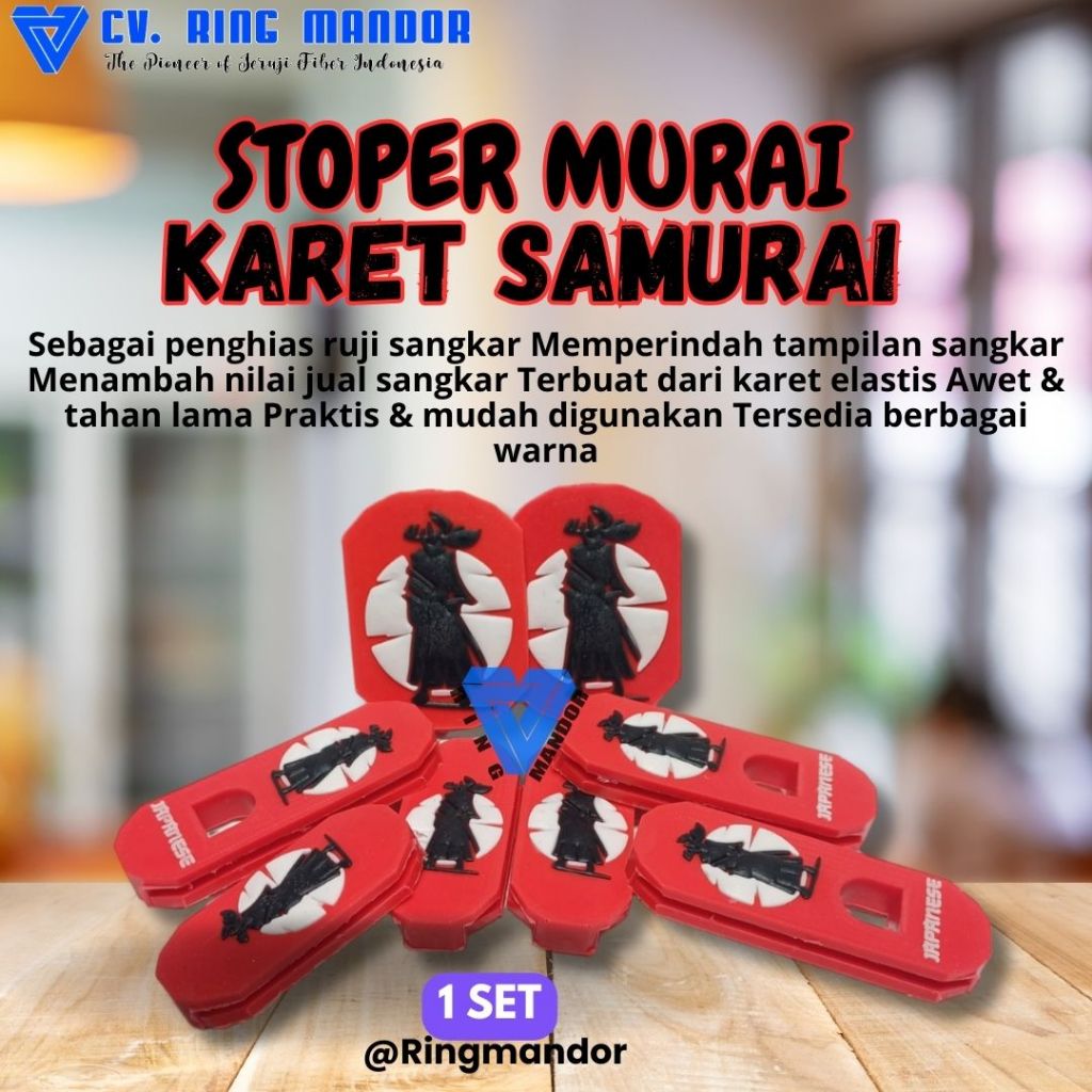STOPER VARIASI SANGKAR MURAI KARET STOPER MOTIF SAMURAI SANGKAR MURAI