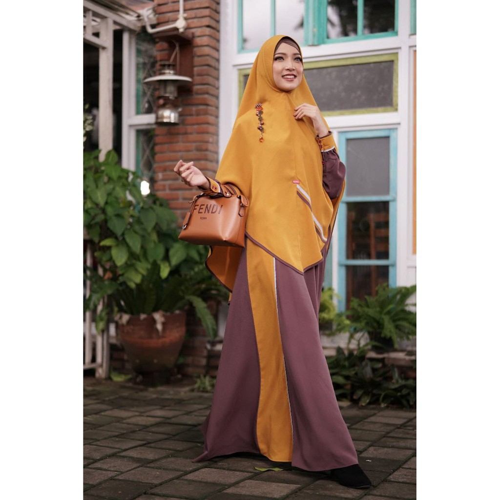 SET GAMIS NAFEEZA MILO SUNBRUST BY AULIA FASHION DRESS BAJU BUSANA MUSLIM WANITA BUSUI SYARI SET HIJ