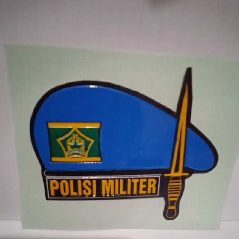 

stiker embos baret polisi militer