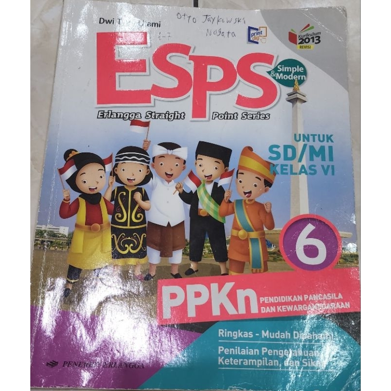 esps ppkn kelas 6sd penerbit erlangga