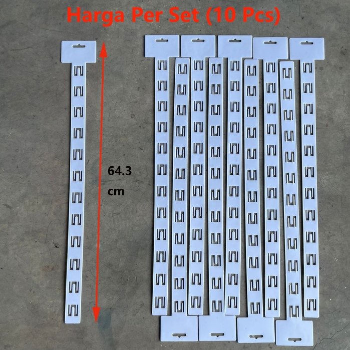 10pcs Hanging Clip Strip  Plastik Display Makanan Strip Klip 12clip Strip Gantung Display Snack