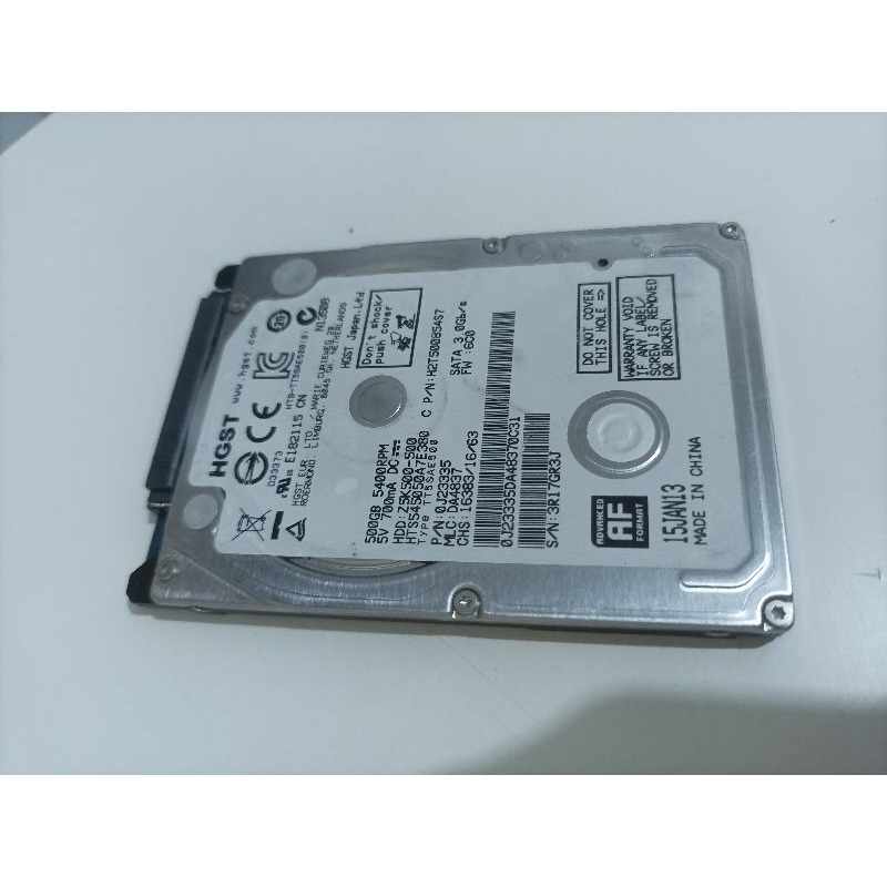 Hardisk Laptop 500Gb Bekas
