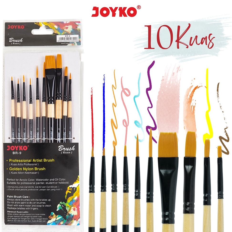 

KODE O3K3 Kuas Joyko BR9 Professional Artist Brush Joyko BR9