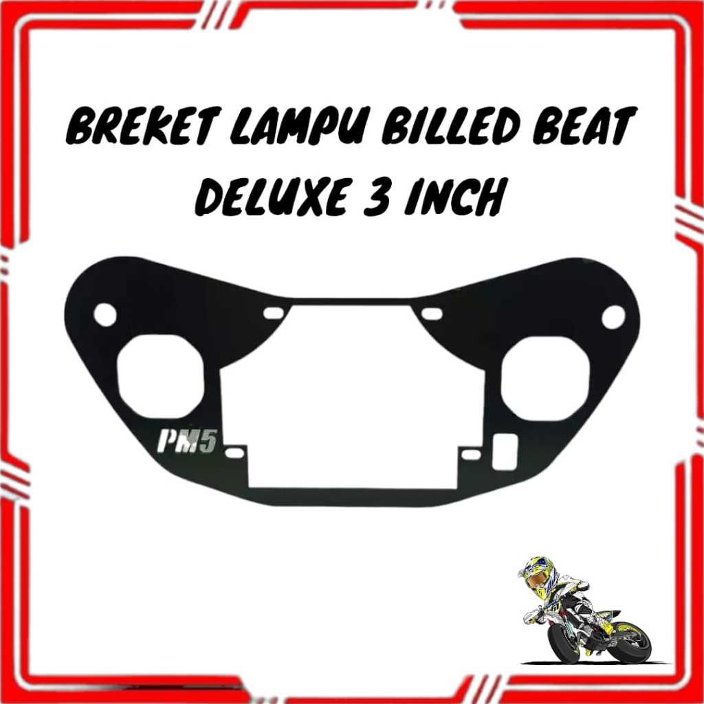 Bracket lampu billed Beat deluxe 2020-2022 breket dudukan lampu projie billed hid 3 inch Beat 2020-2