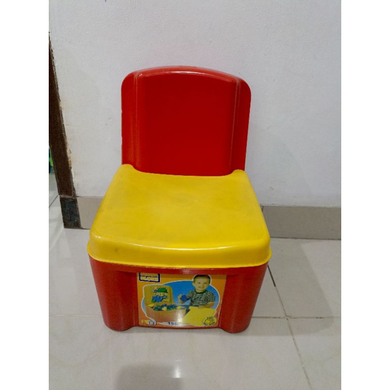 kursi anak mega block preloved(bonus block)