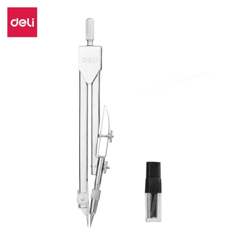 

Jangka Metal Deli Stainless Steel Compass 2in1 dengan Lead (+Refill)