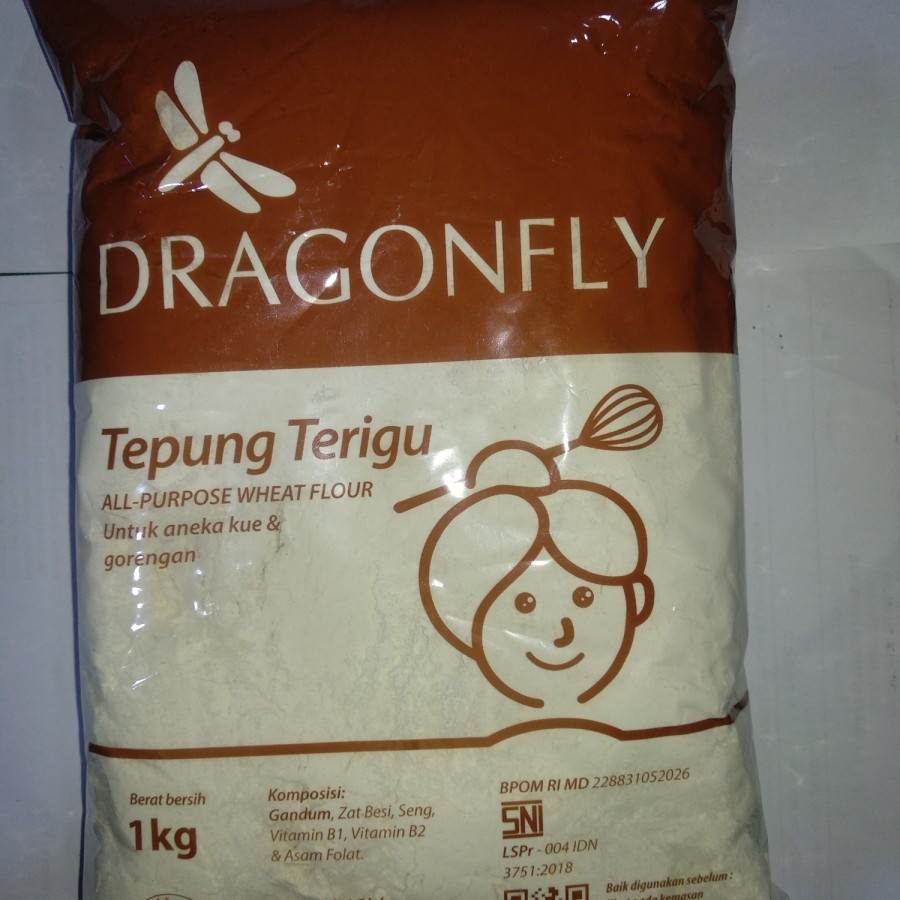 

Tepung terigu DRAGONFLY 1kg pack pabrik 1 kg