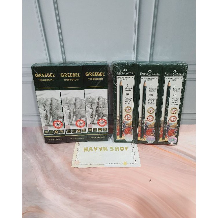 

KODE K2W6 12pc pensil 2B FABER CASTEL atau GREEBELpencil 2bpensil ujian